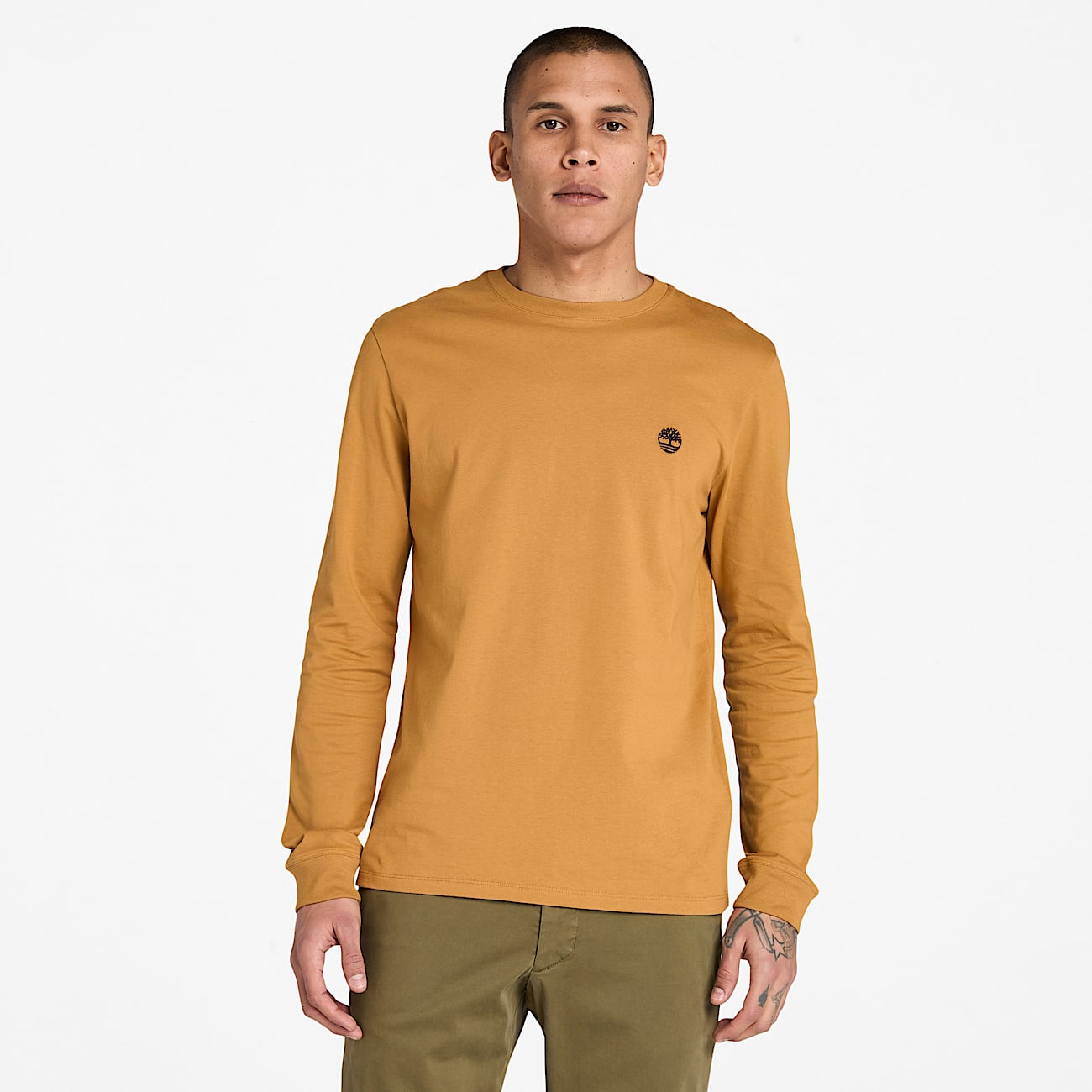 Dunstan River Langarm-T-Shirt für Herren in Gelb - 1