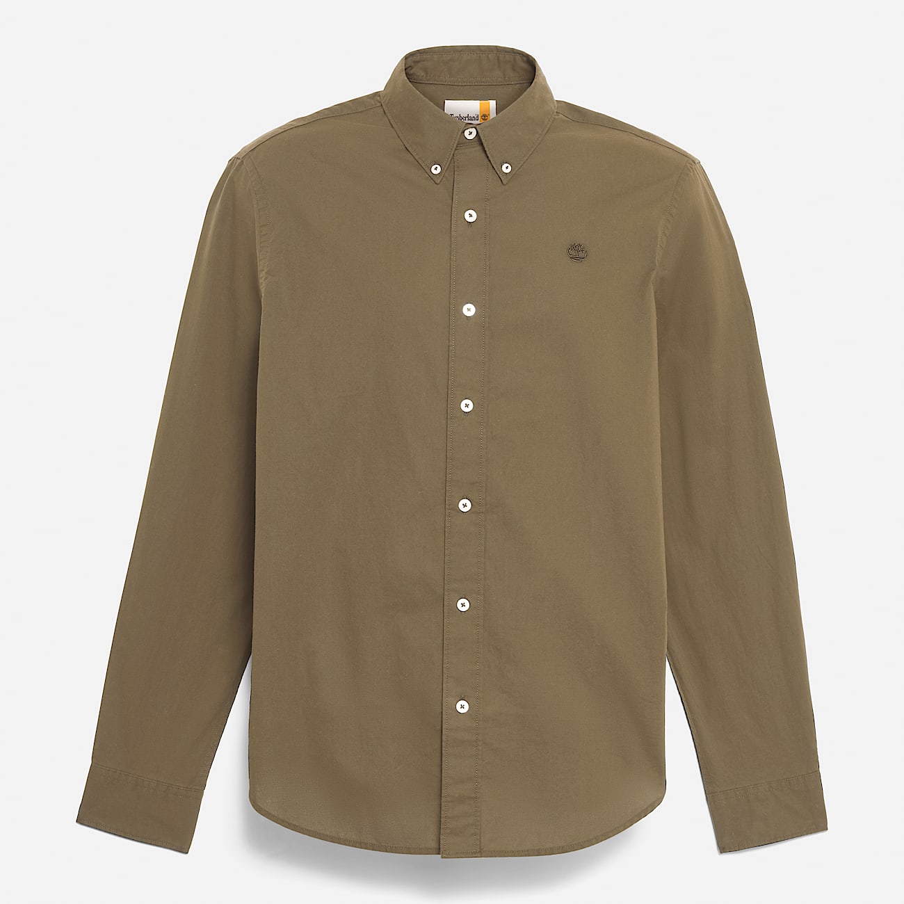 Chemise en popeline extensible à manches longues pour homme en marron - 5
