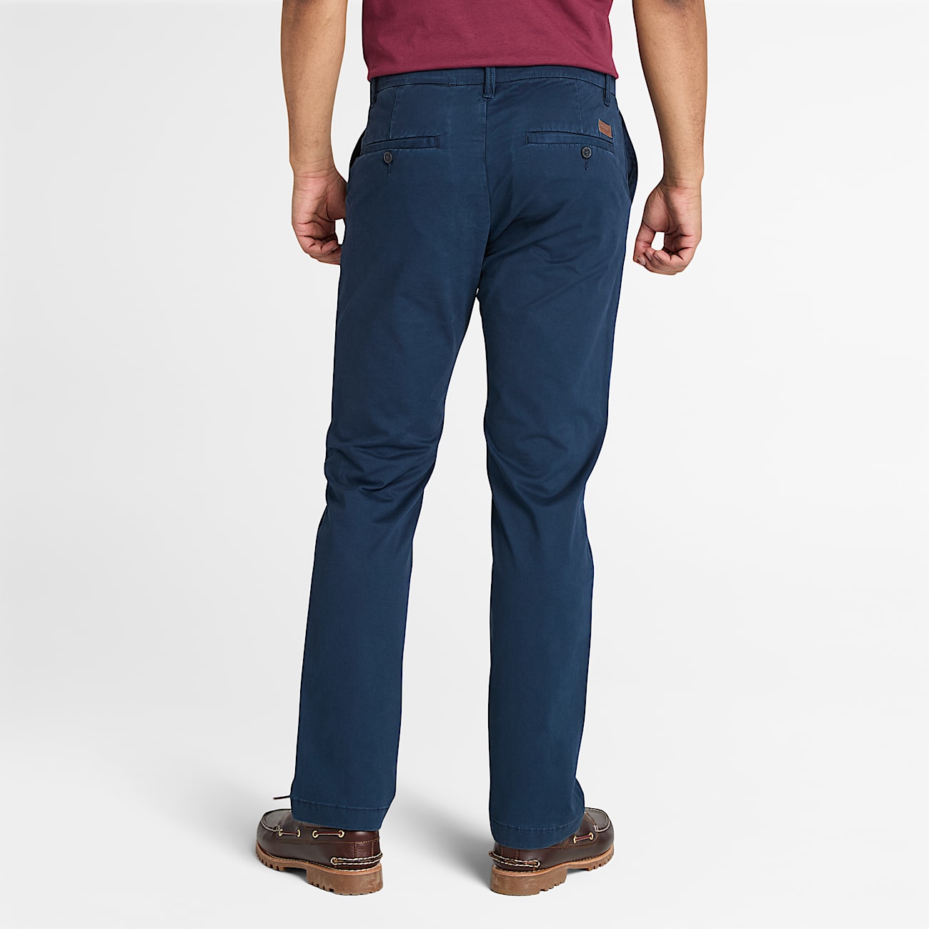 Pantalon chino droit en sergé Claremont pour homme en bleu foncé - 4