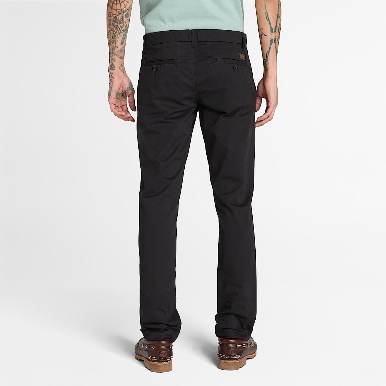 Pantaloni Chino in Twill Elasticizzato da Uomo in colore nero - 4