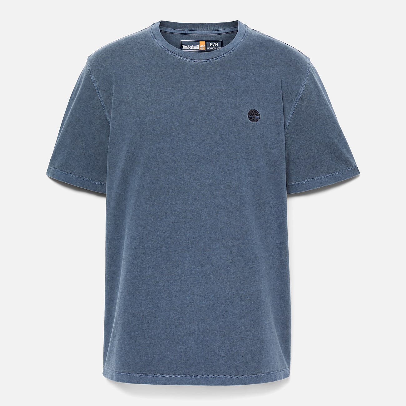 T-shirt a Maniche Corte Tinta in Capo Dunstan River da Uomo in blu scuro - 5