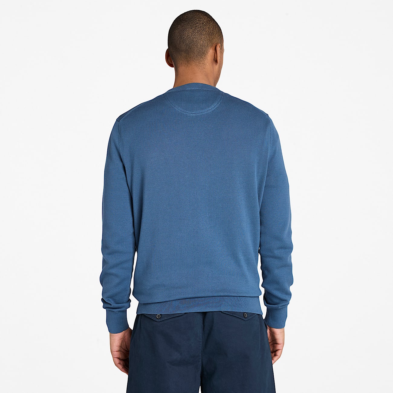 Maglione in Cotone Tinto in Filo Williams River da Uomo in blu - 4