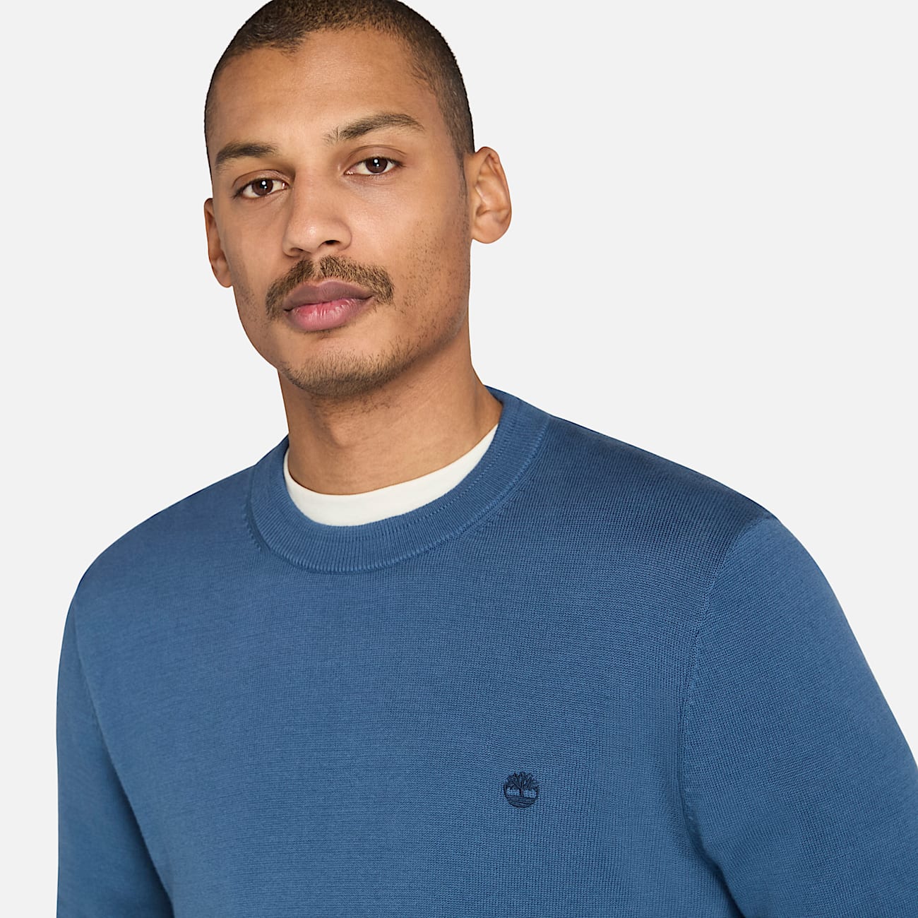 Maglione in Cotone Tinto in Filo Williams River da Uomo in blu - 3