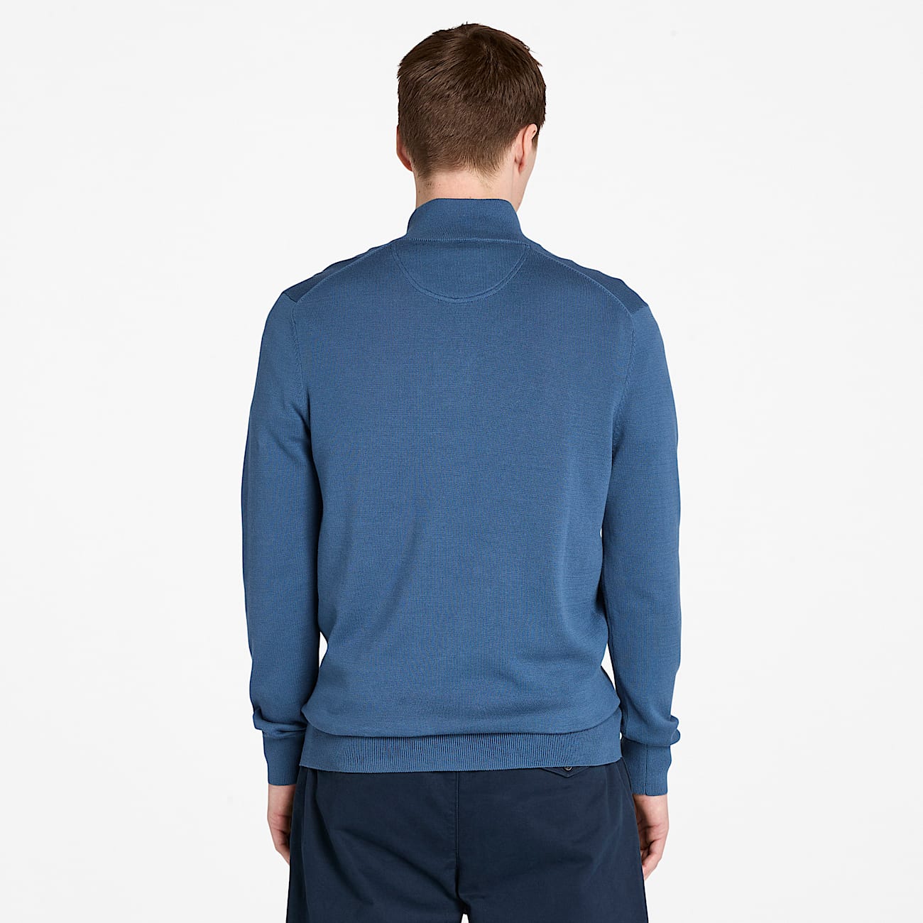 Maglione con Zip a un Quarto Williams River da Uomo in blu scuro - 4