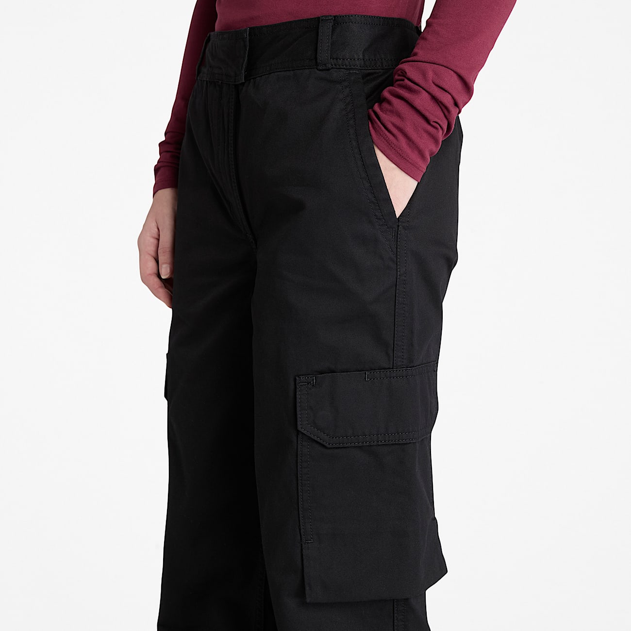 Pantalones cargos Brookline Utility para mujer en negro - 3