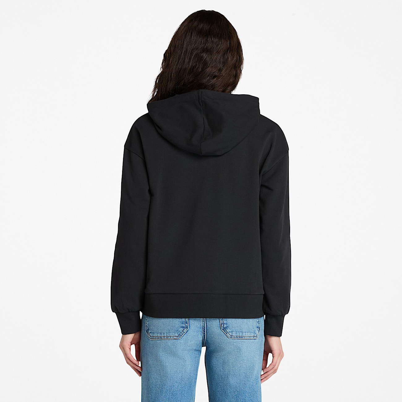 Loopback-Hoodie mit Stack-Logo für Damen in Schwarz - 4