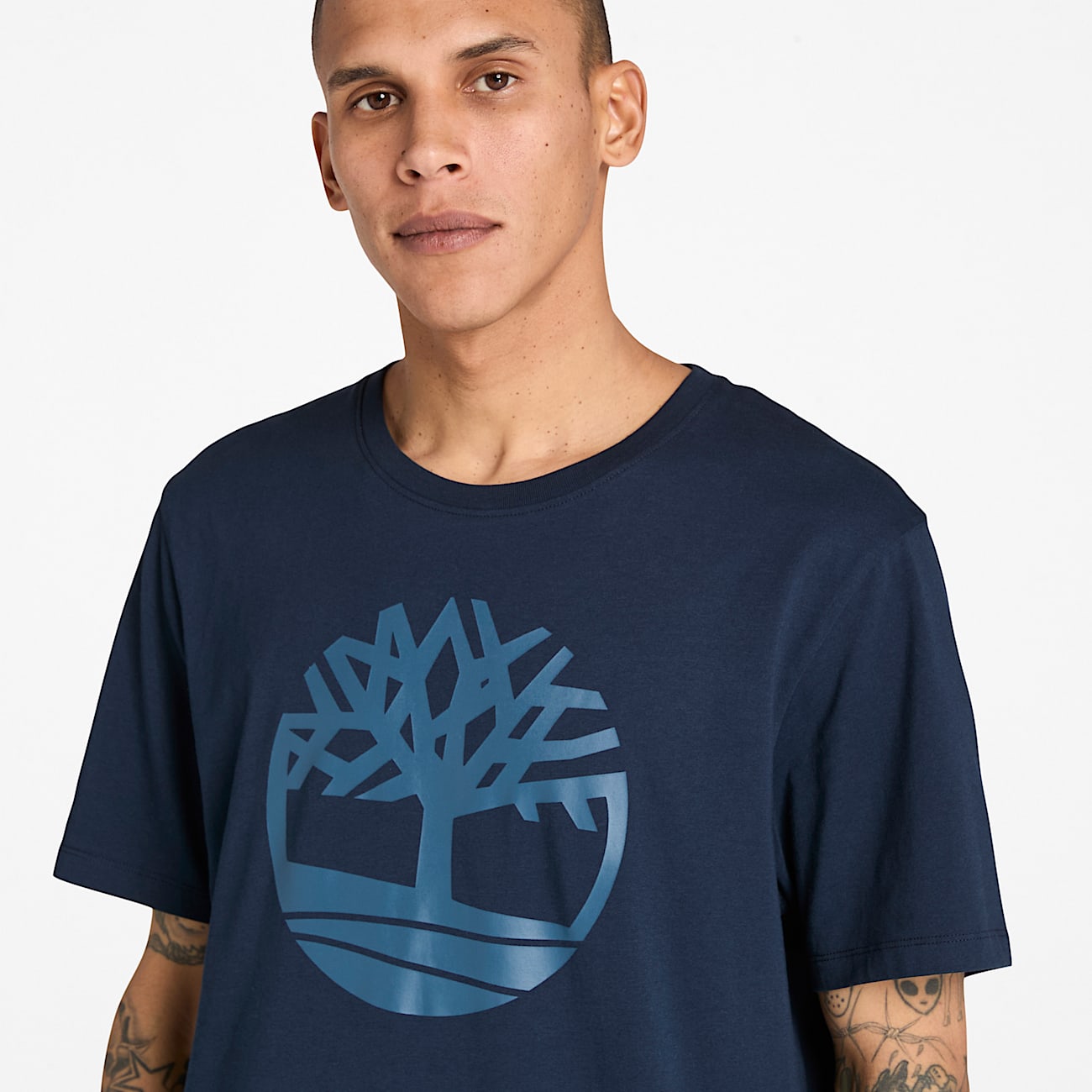 T-shirt con Logo ad Albero Kennebec River da Uomo in blu scuro - 3