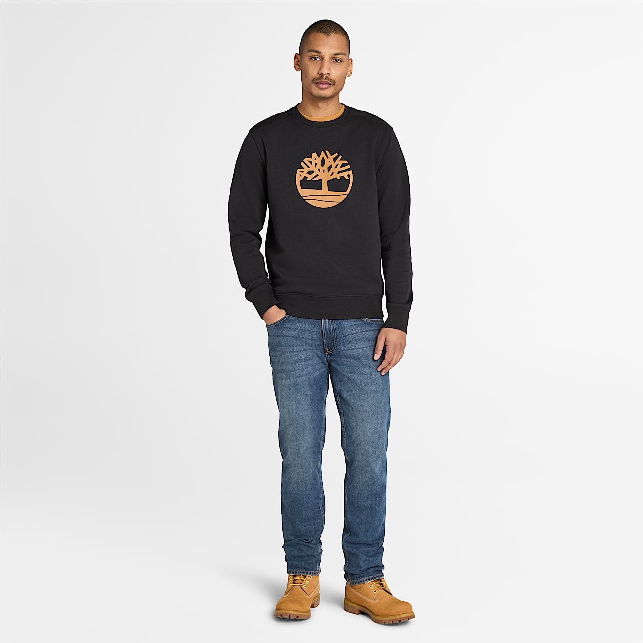 Sweat-shirt à col rond Kennebec River pour homme en Noir - 2