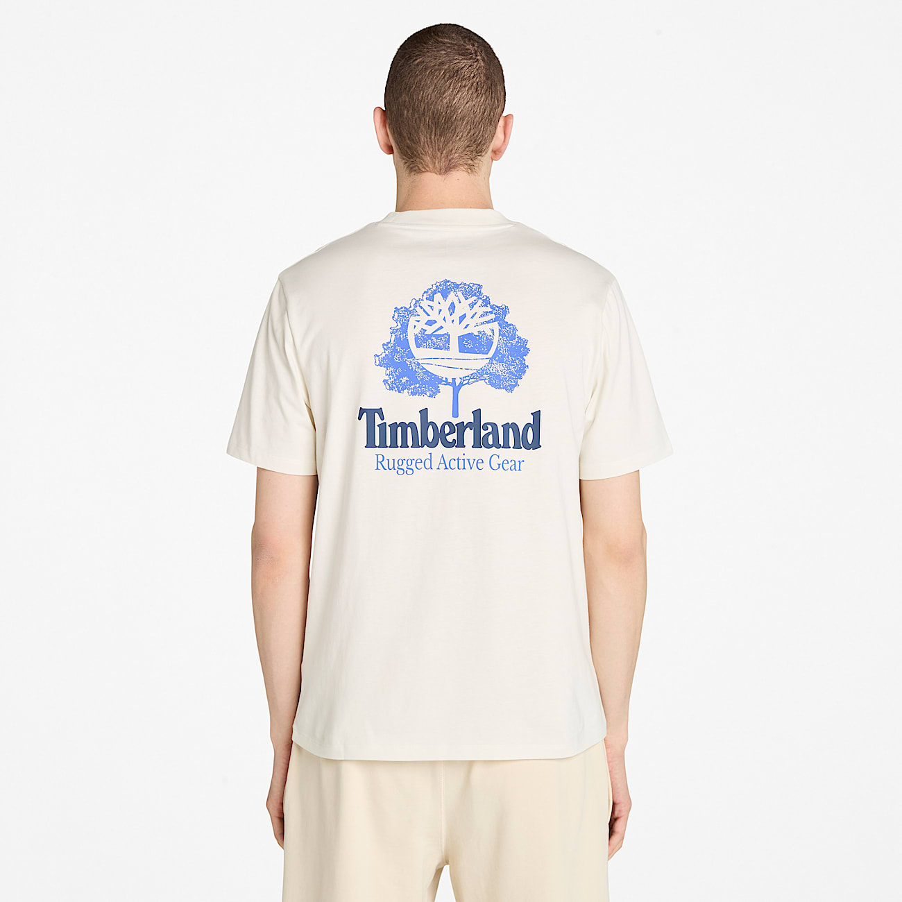 Rugged Active Gear T-shirt met print op achterkant voor heren in wit - 4