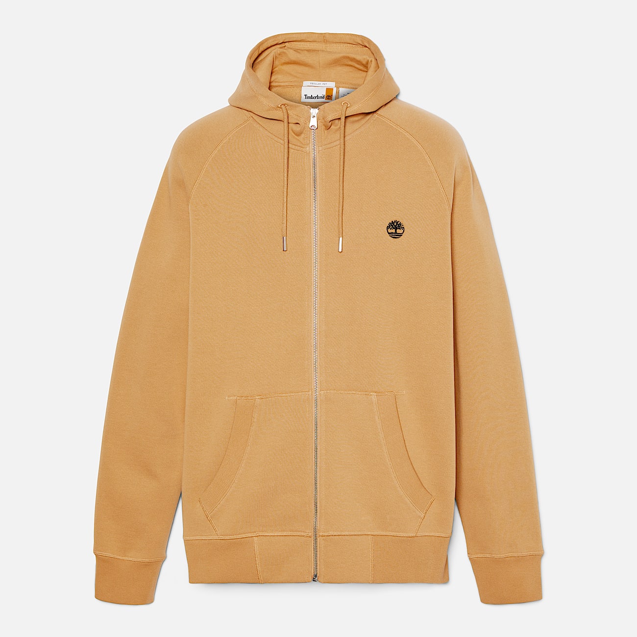 Exeter River hoodie met geborstelde binnenkant en rits voor heren in geel - 5