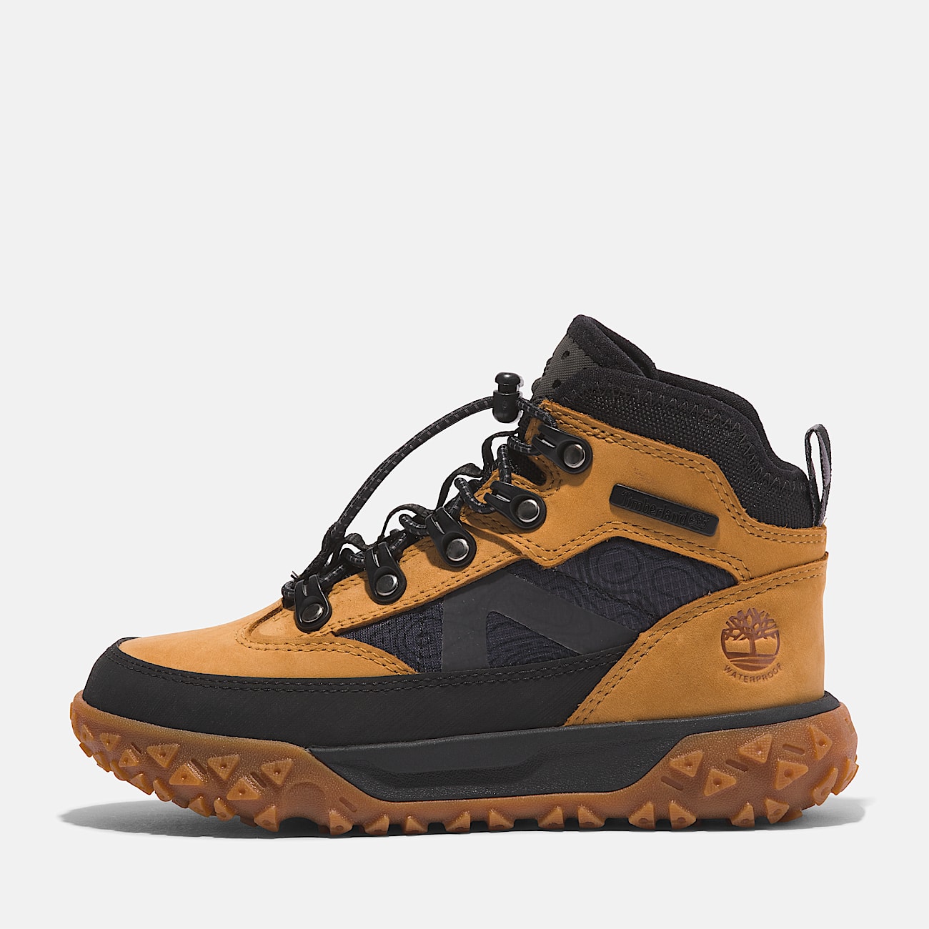 GreenStride™ Motion 6 Mid Bungee Waterproof Trainer for Youth in Yellow - 8