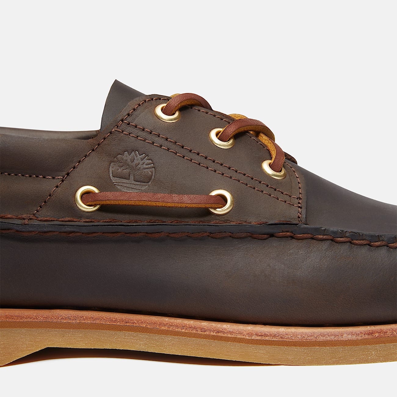 Crafted Boat Shoe for Men in Dark Brown - 7