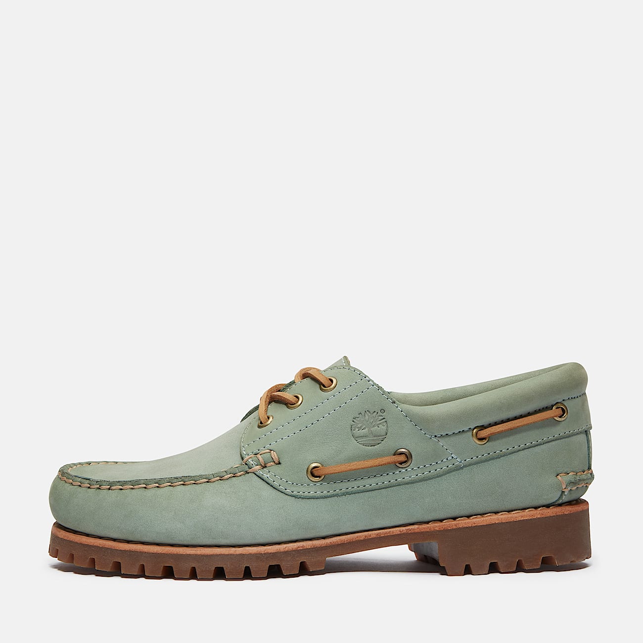 Scarpa da Barca Timberland® Authentic 3-Eye Lug Handsewn da Uomo in verde - 9