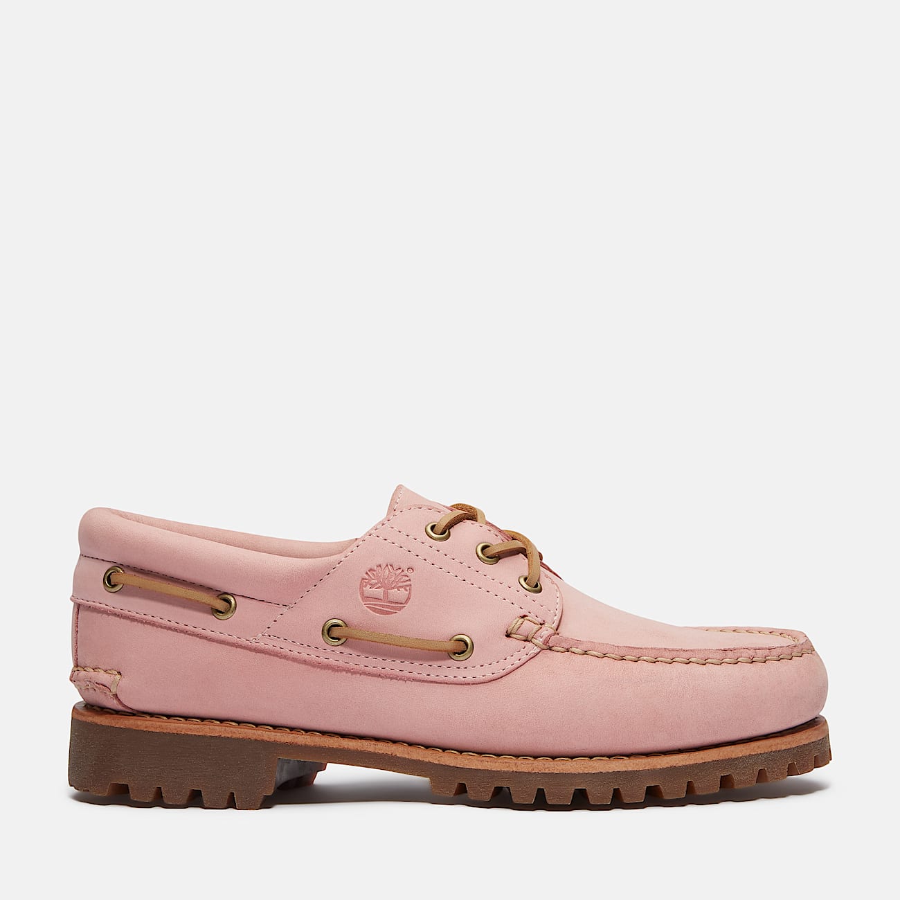 Timberland® Authentic 3-Eye Lug Handsewn Boat Shoe for Men in Pink - 1