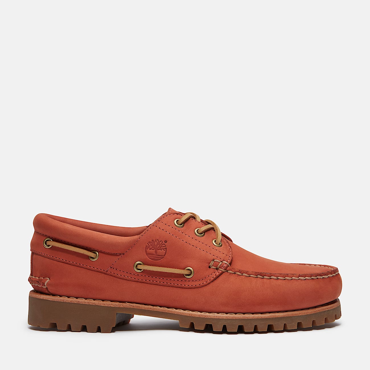 Timberland® Authentic 3-Eye Lug Handsewn Boat Shoe for Men in Red - 1