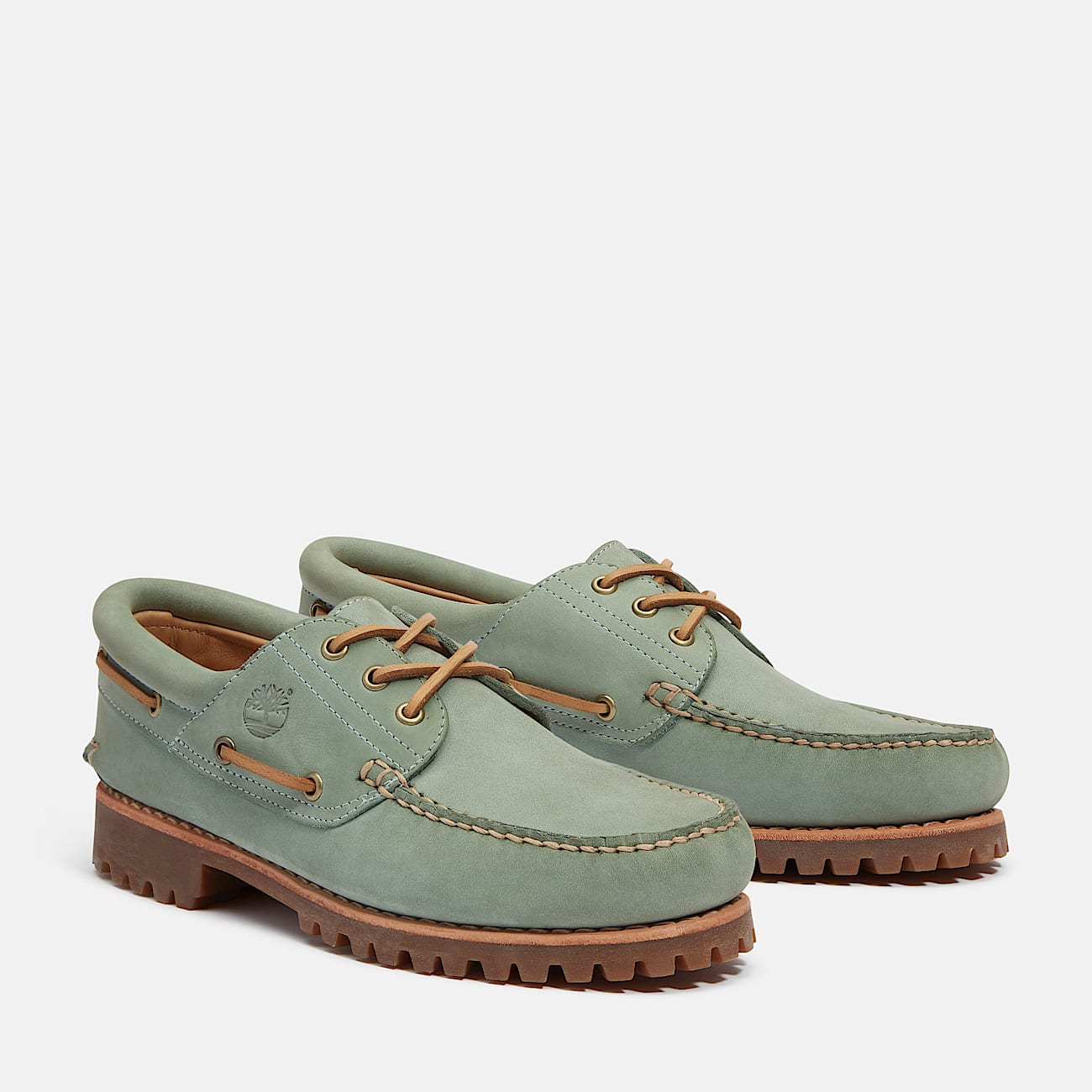 Scarpa da Barca Timberland® Authentic 3-Eye Lug Handsewn da Uomo in verde - 5