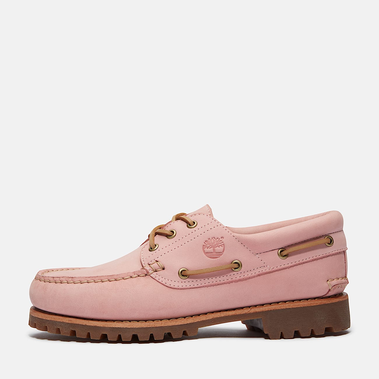 Timberland® Authentic 3-Eye Lug Handsewn Boat Shoe for Men in Pink - 9