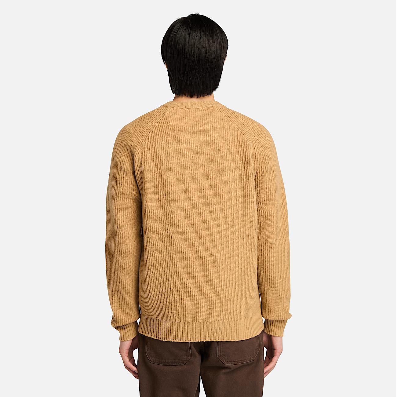 Williams River Cotton Raglan Sleeve Crewneck Jumper for Men in Beige - 4