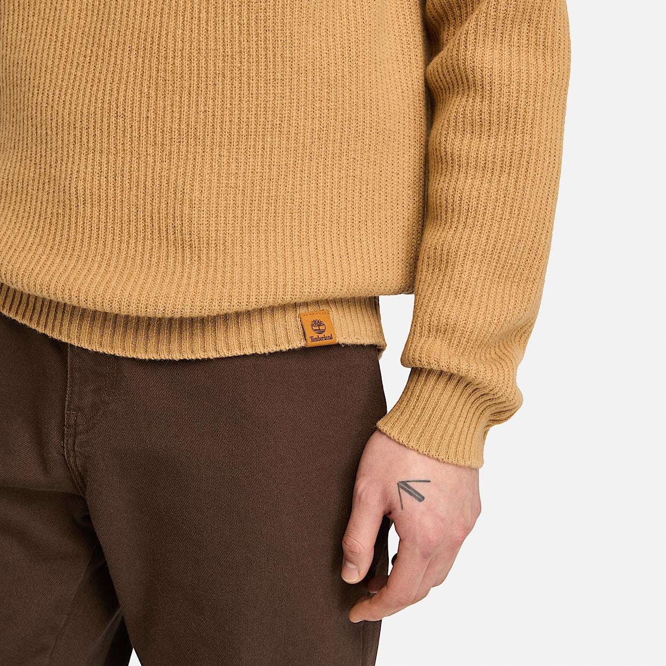 Williams River Cotton Raglan Sleeve Crewneck Jumper for Men in Beige - 3