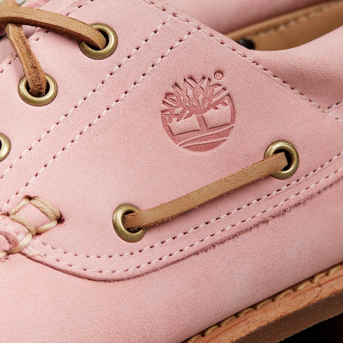 Handgenähter Timberland® Authentic 3-Eye Lug Bootsschuh in Pink - 3