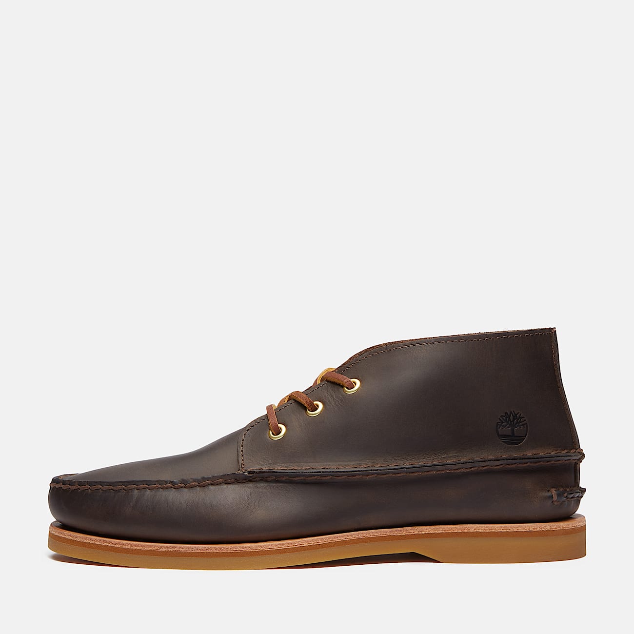 Crafted Boat Mid Boot for Men in Dark Brown - 8