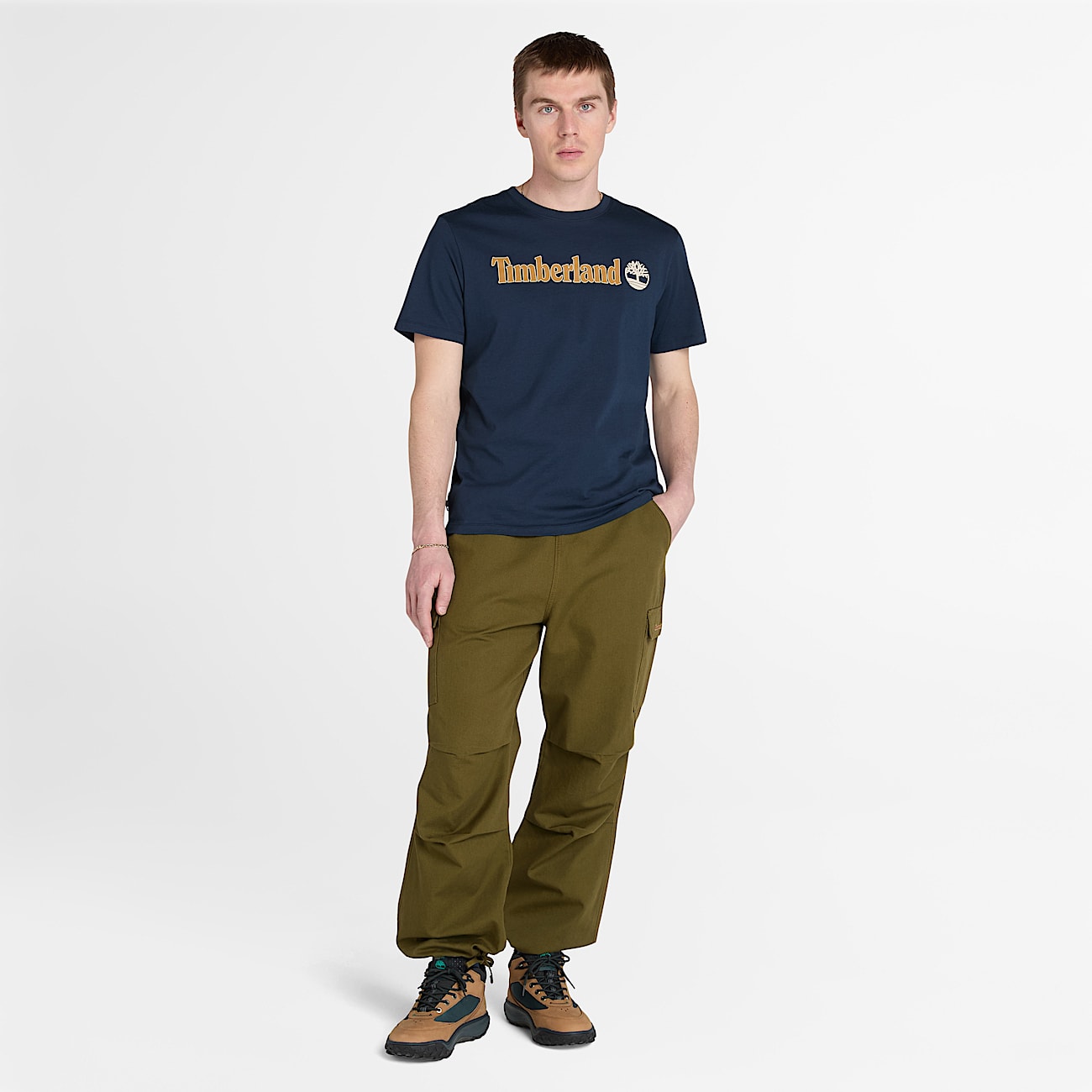 T-shirt a Maniche Corte con Logo Lineare Kennebec River da Uomo in blu scuro - 2