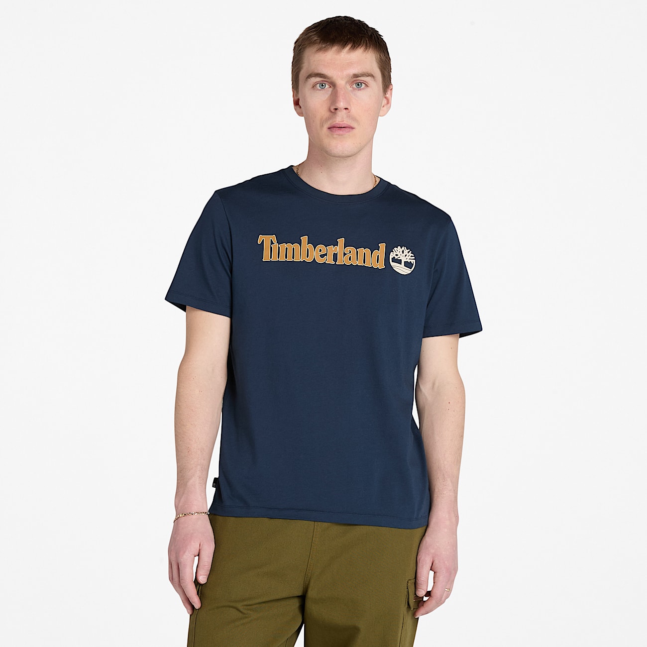 T-shirt a Maniche Corte con Logo Lineare Kennebec River da Uomo in blu scuro - 1