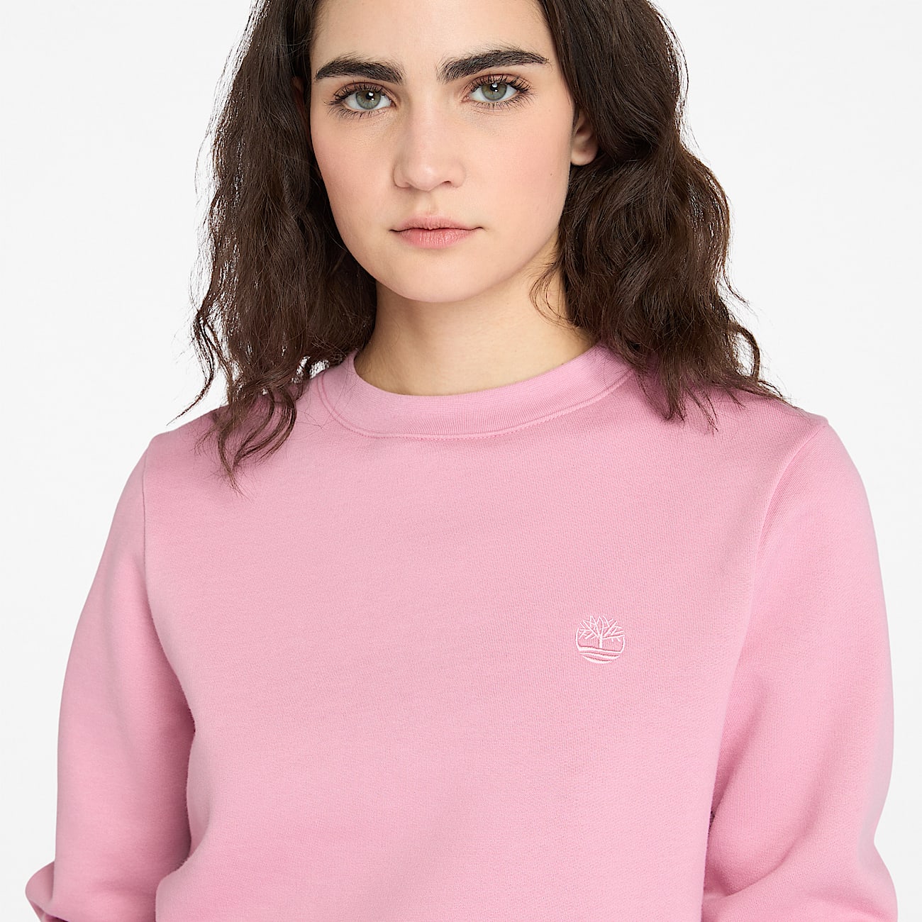 Exeter River Brushedback Crewneck Sweatshirt for Women in Pink - 3
