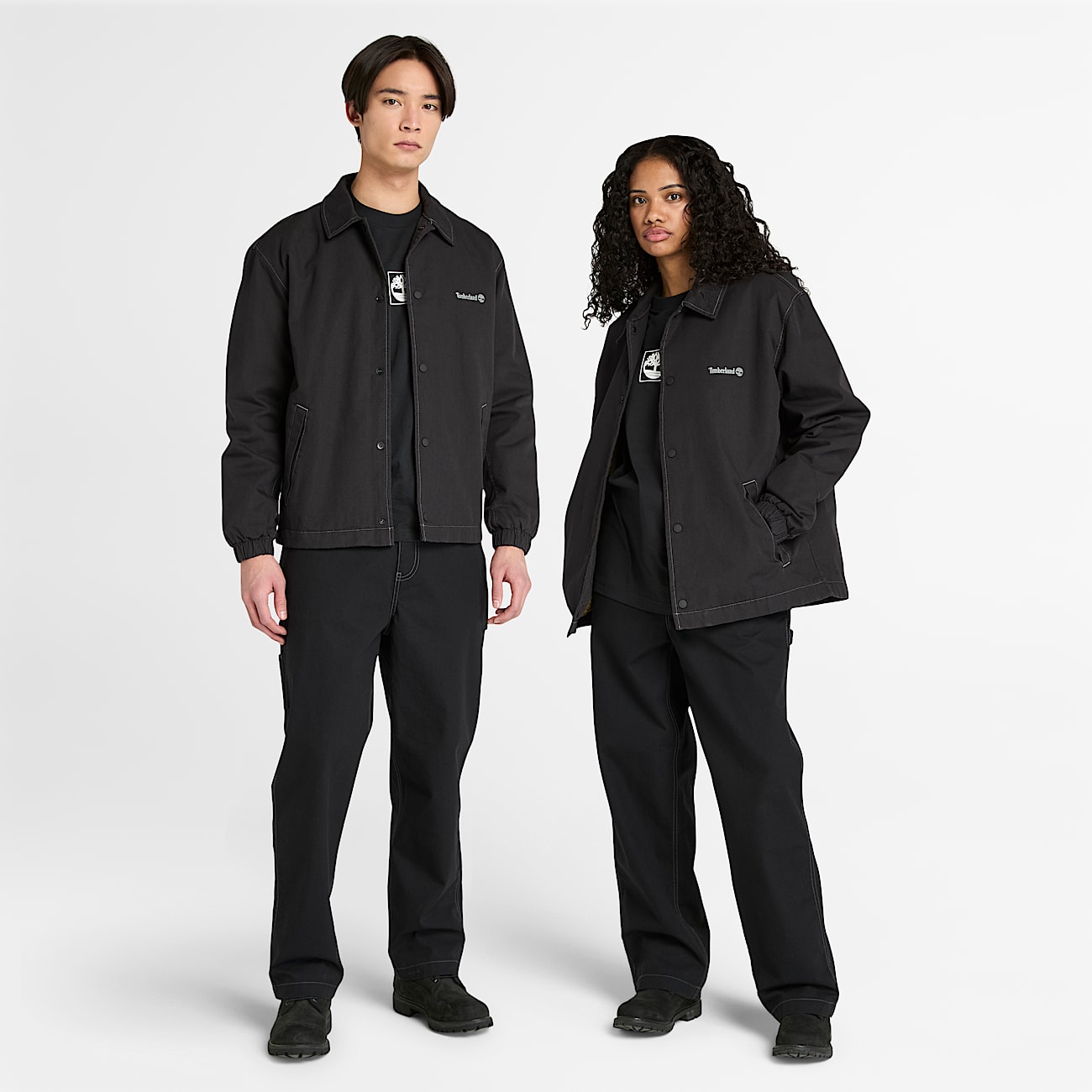 All Gender Washed Duck Canvas Carpenter Trouser in Black - 5
