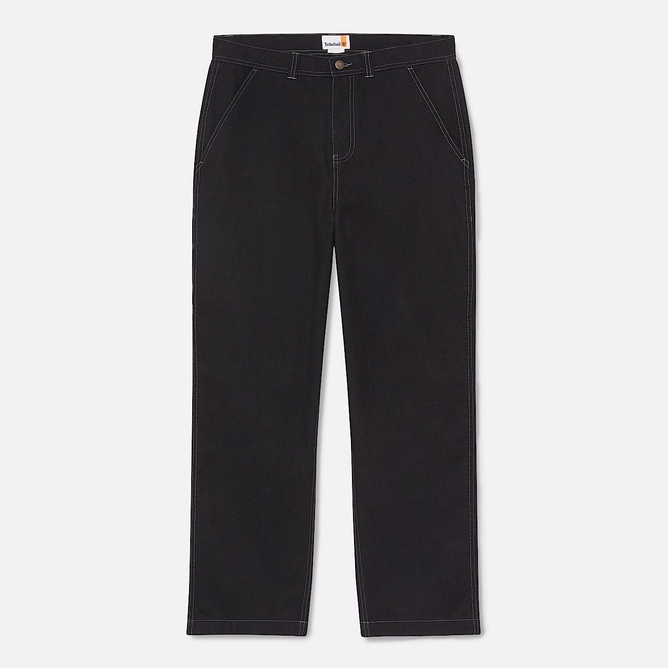 All Gender Washed Duck Canvas Carpenter Trouser in Black - 1