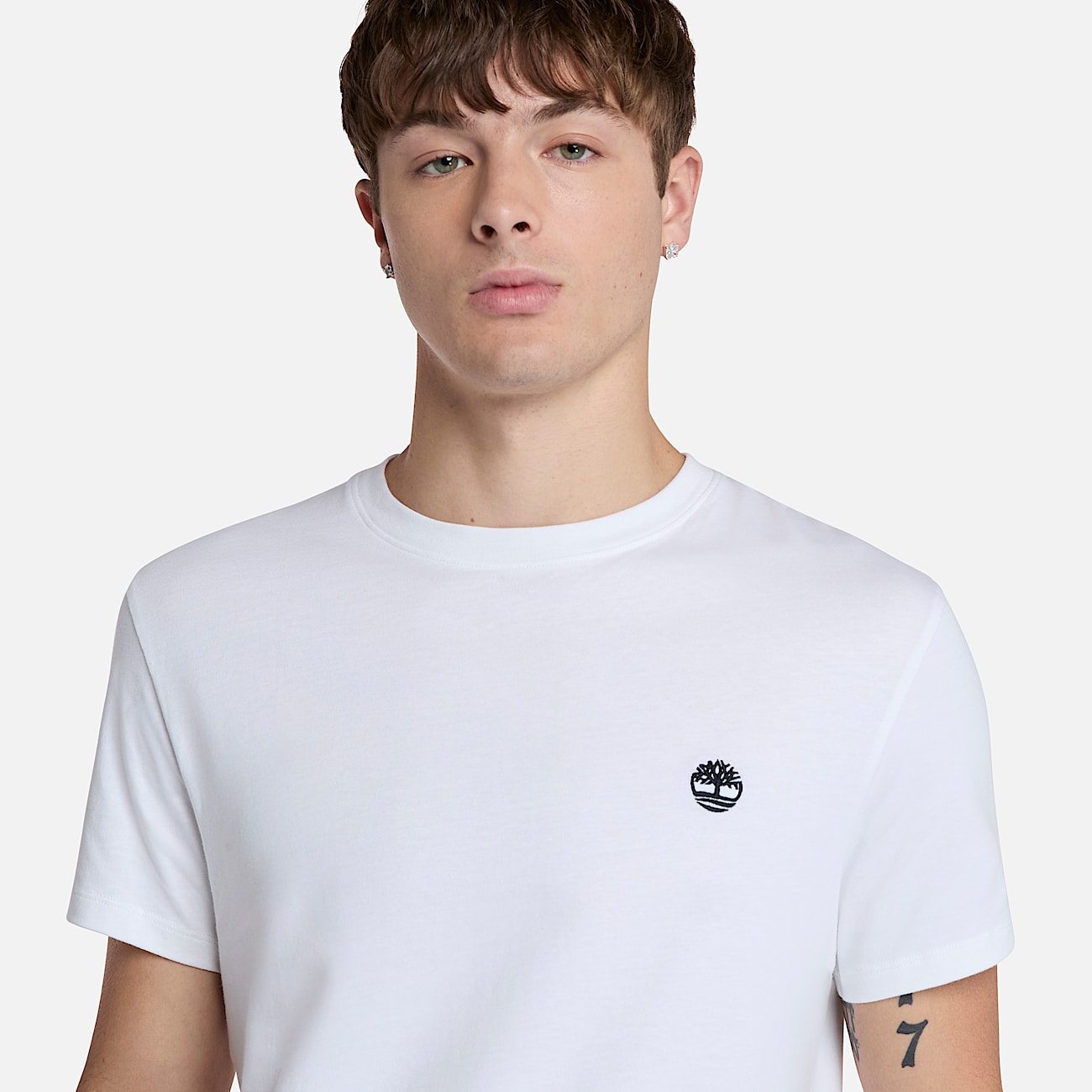 T-shirt a Maniche Corte Dunstan River da Uomo in bianco - 3
