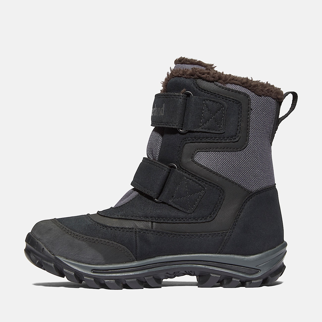 Bottine de neige mi-haute à scratch Chillberg Gore-Tex® pour enfant en noir - 6