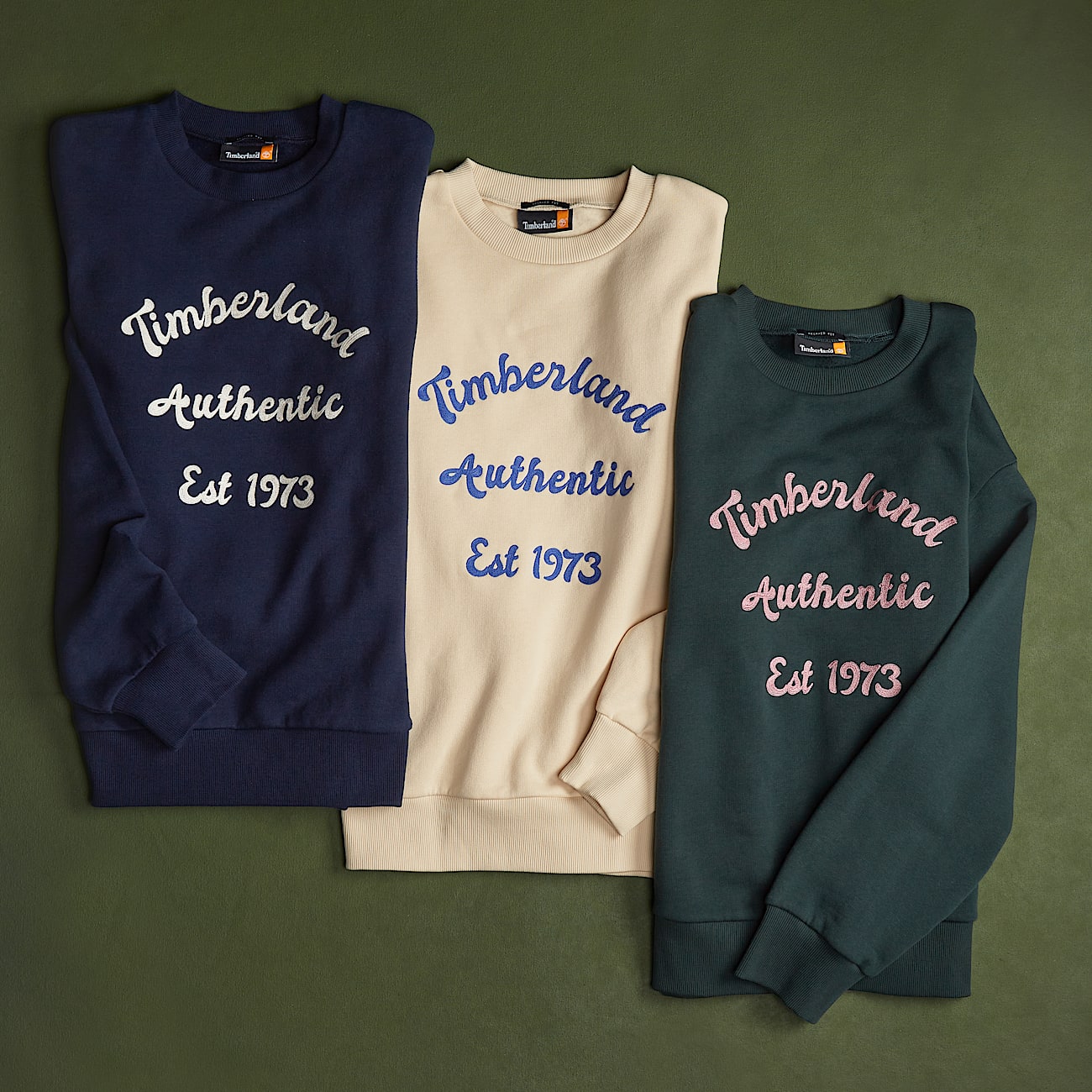 Sweat à col rond et envers brossé pour femme en bleu foncé - 3