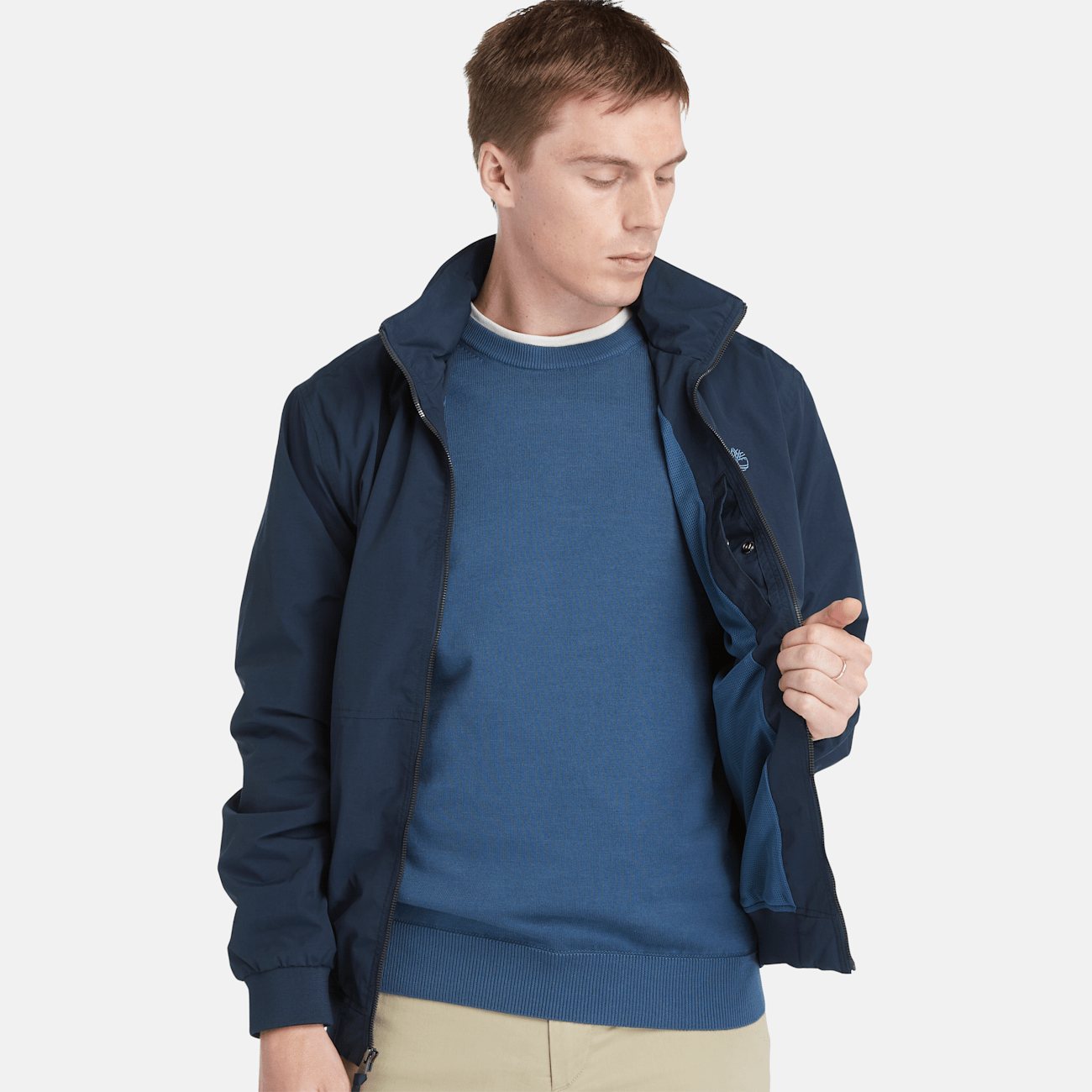 WaterResistant Bomber Jacket for Men in Dark Blue
