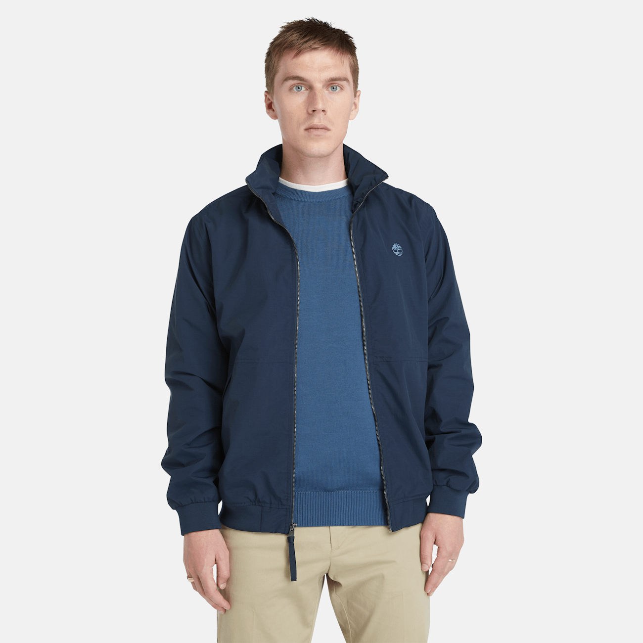 WaterResistant Bomber Jacket for Men in Dark Blue