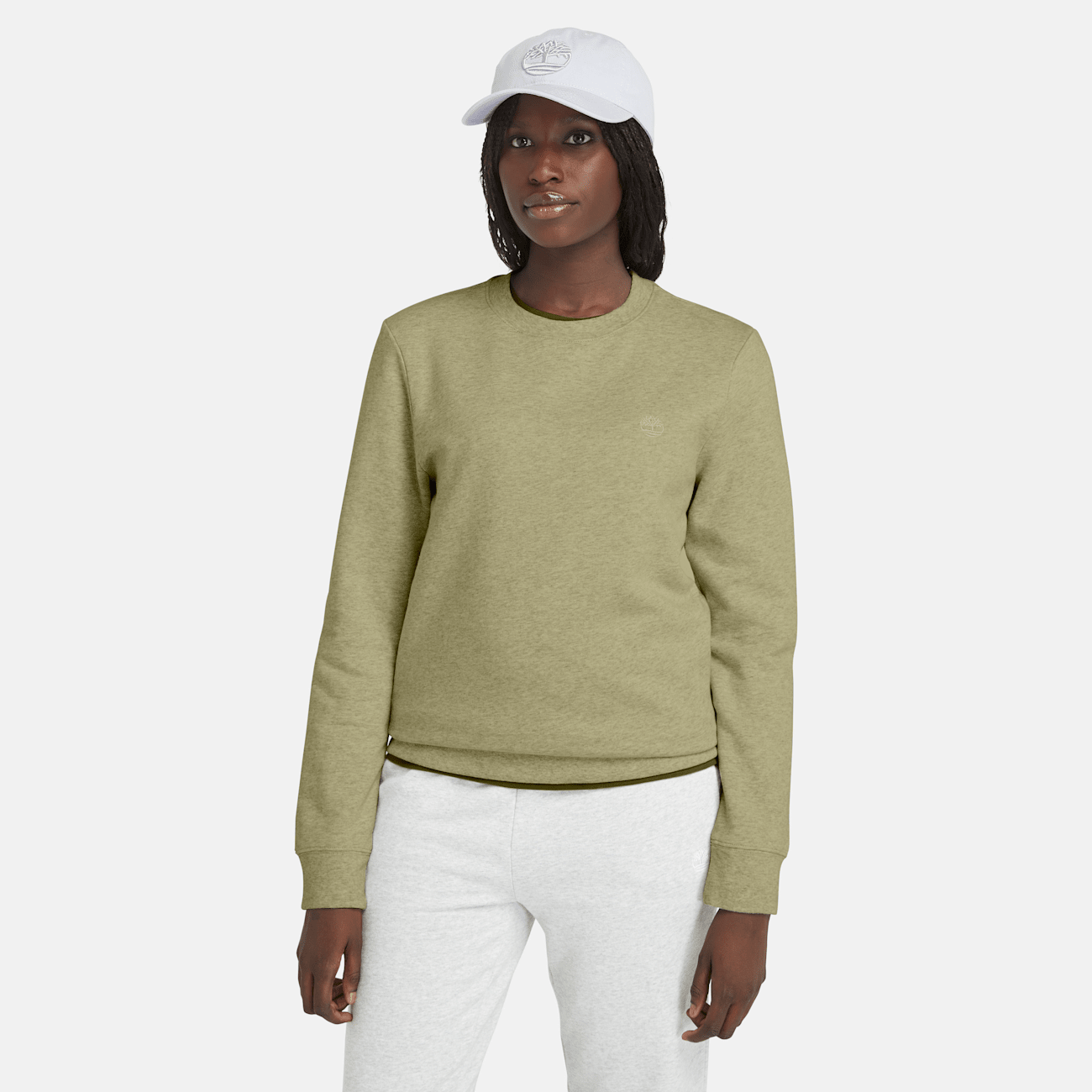 Veste sweat basique lavée col rond en fleece main image 0