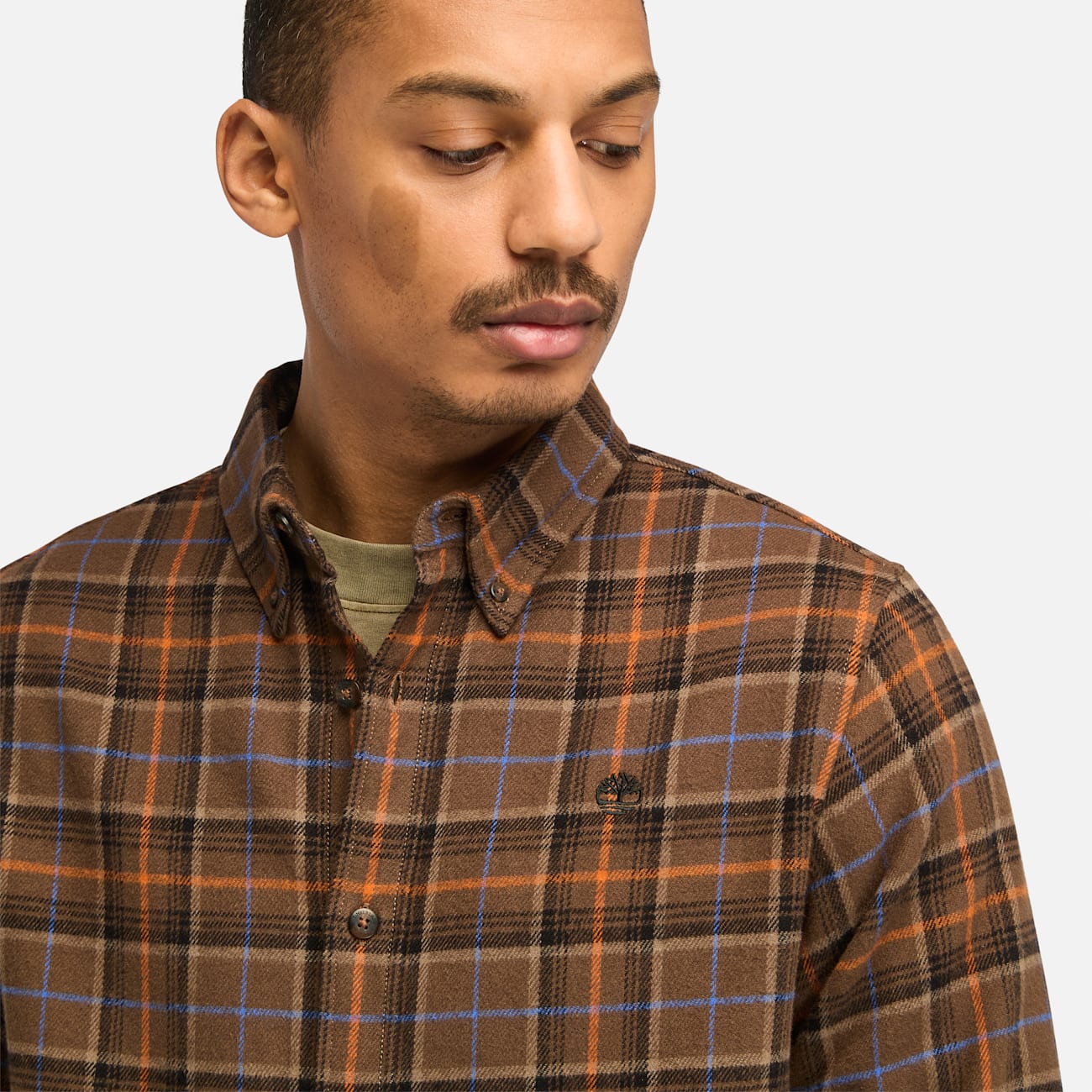 Flanellhemd herren braun clearance