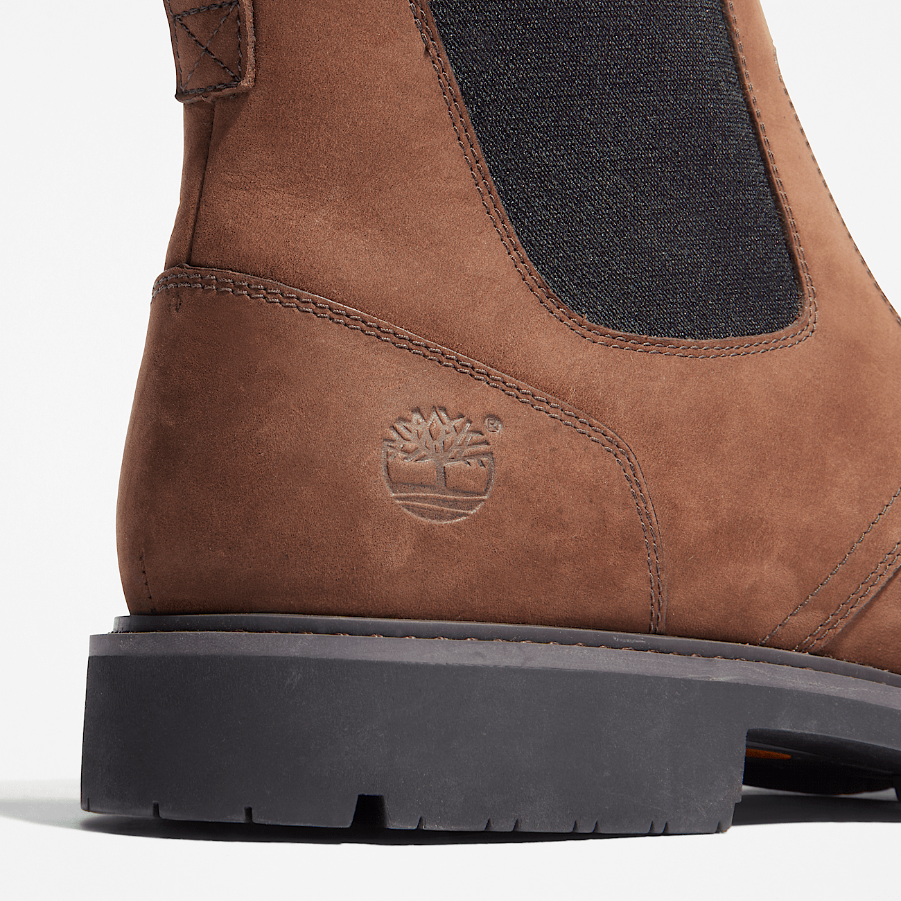 Bottine Chelsea mi haute Stormbucks pour homme en marron fonce