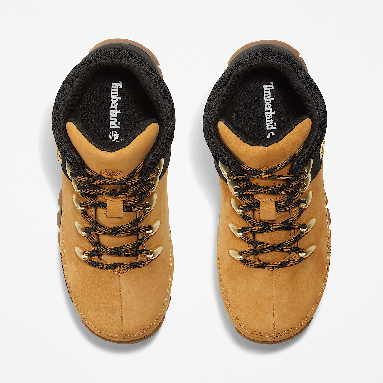 Euro Sprint Mid Lace Up Boot for Junior in Black Yellow