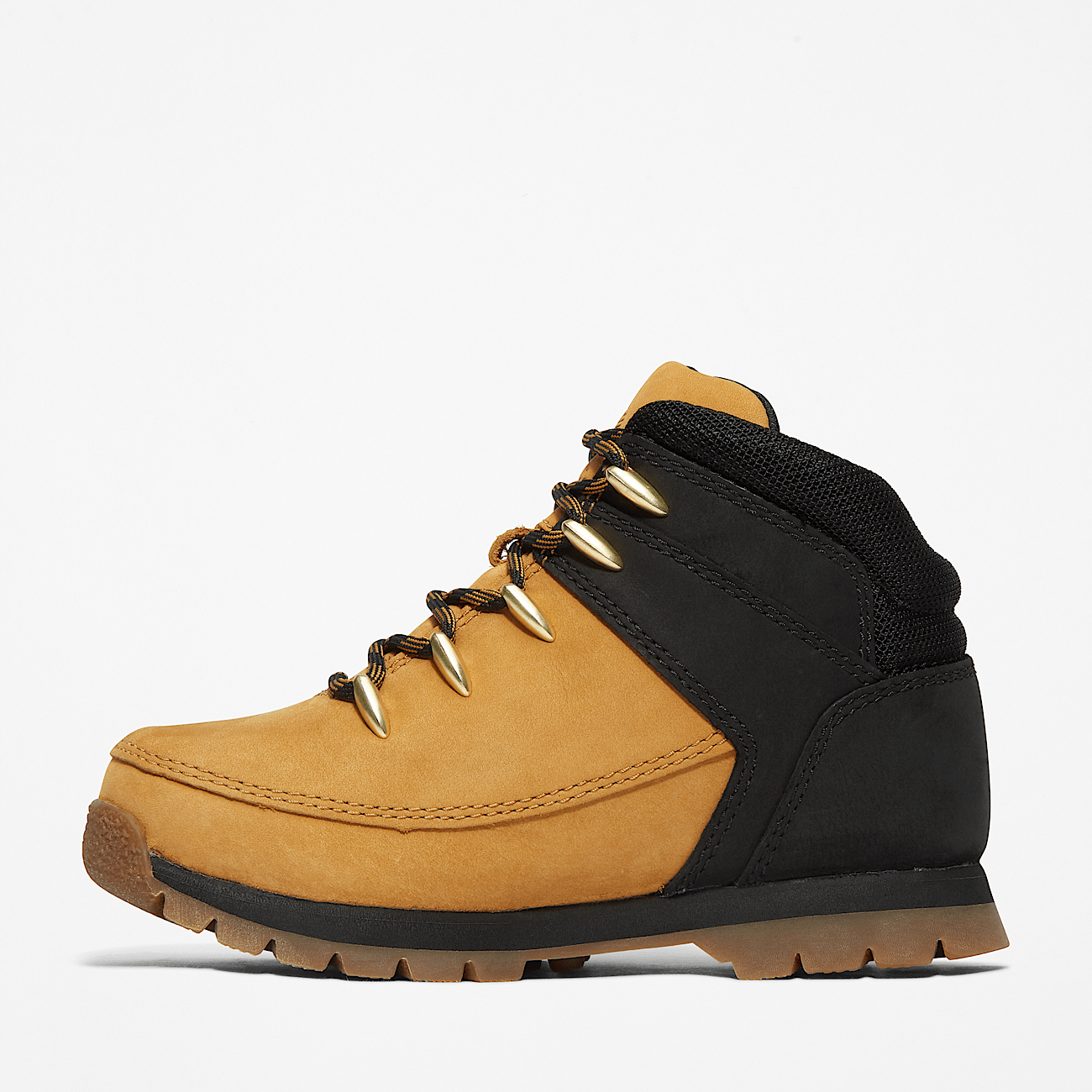 Euro Sprint Mid Lace Up Boot for Junior in Black Yellow