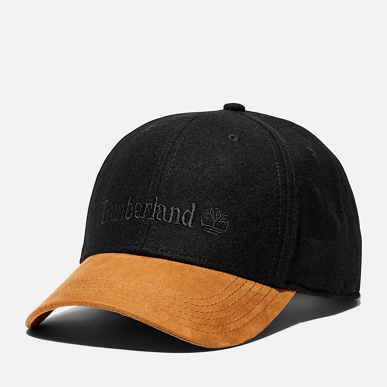 Casquette de baseball en laine pour homme en noir
