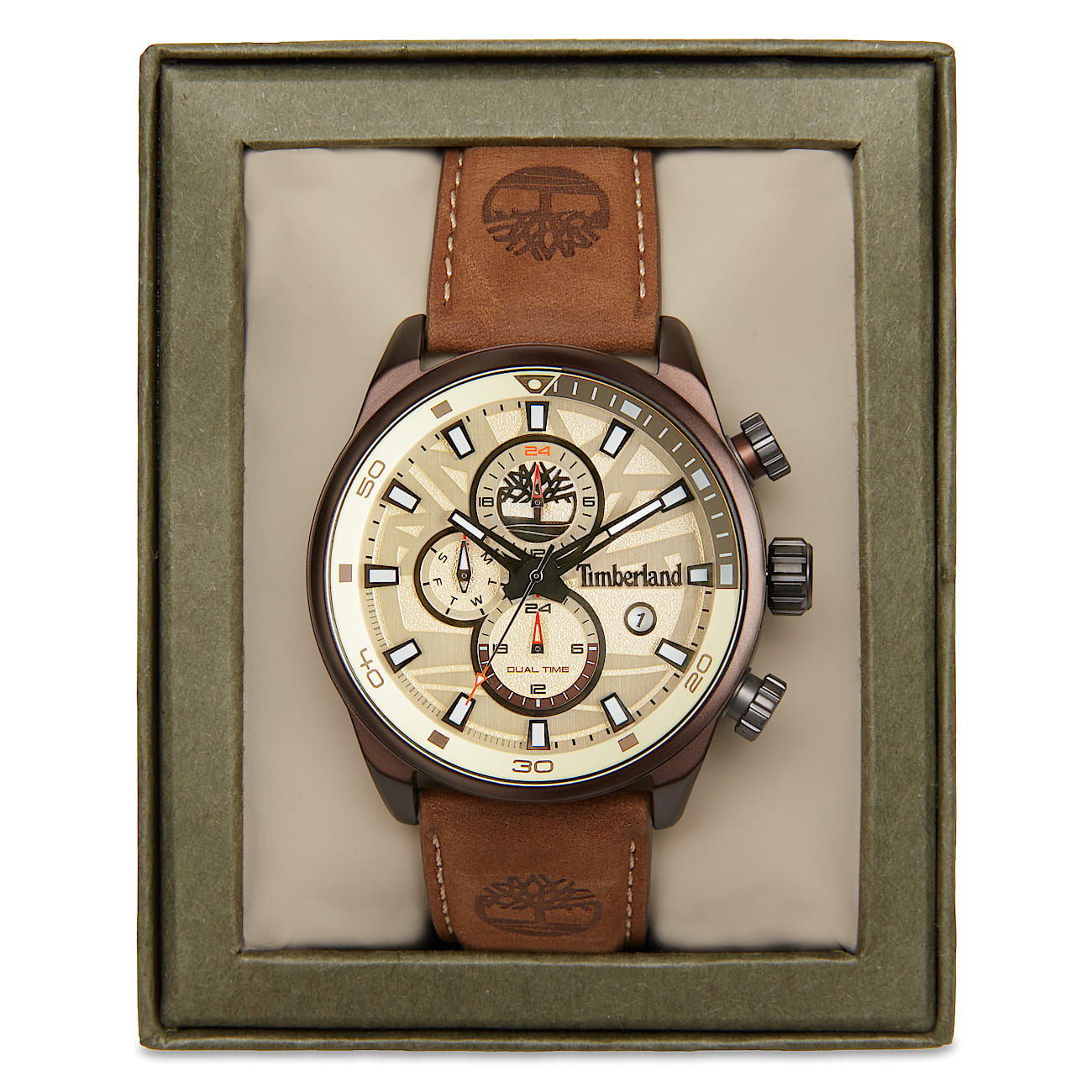 Men s Henniker II Watch White Brown