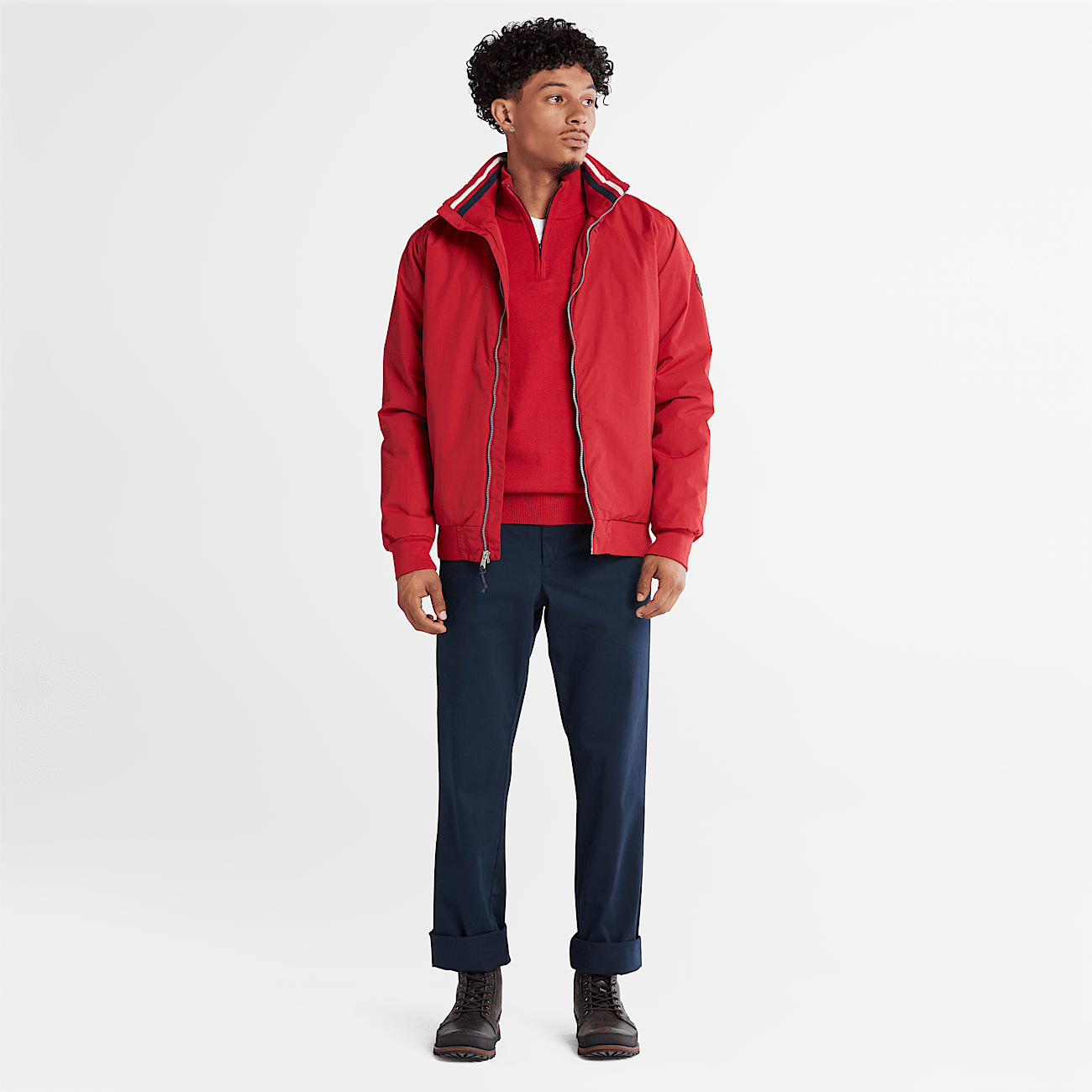 Veste bomber Sailor pour homme en rouge