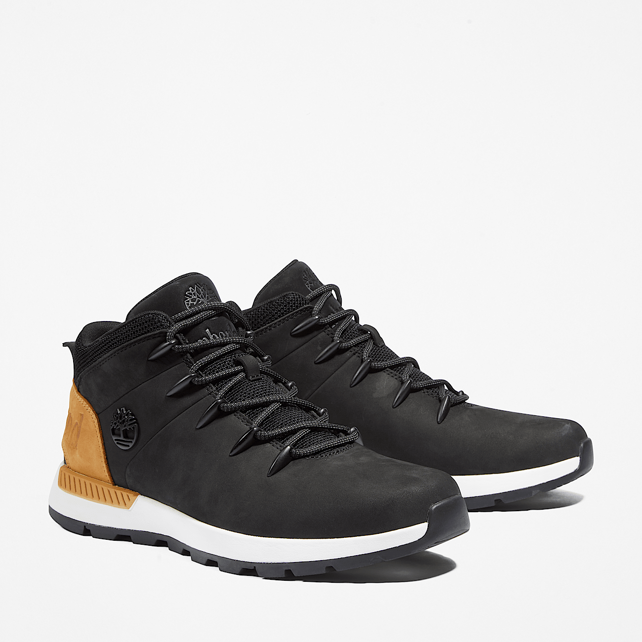 Basket mi haute a lacets Sprint Trekker pour homme en noir et jaune