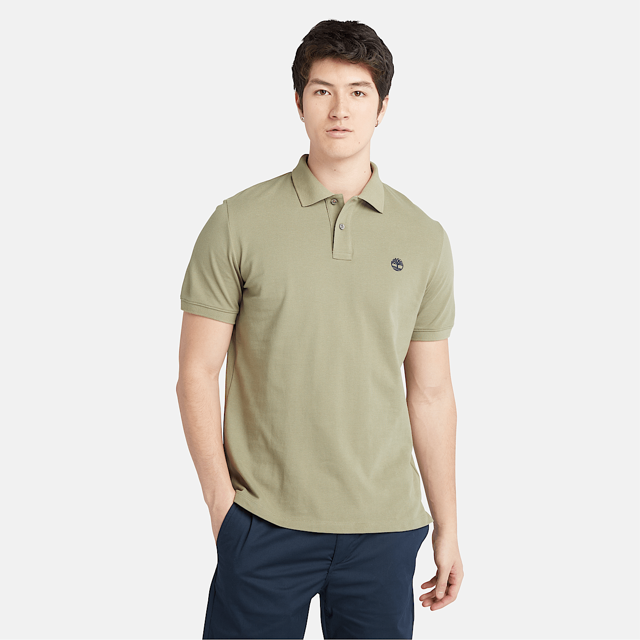 Millers River Pique Polo Shirt for Men in Light Green