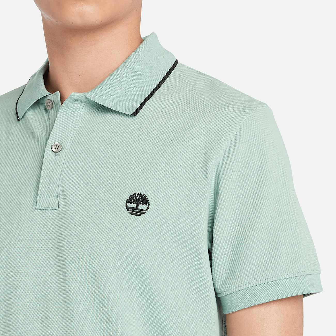 Polo con Colletto Stampato Millers River da Uomo in verde chiaro