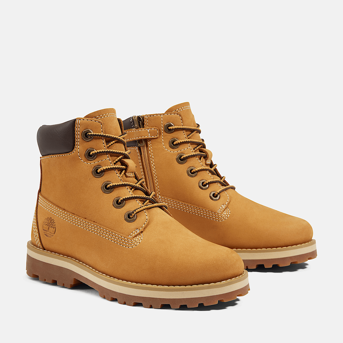 Little girl wearing timberland boots on sale