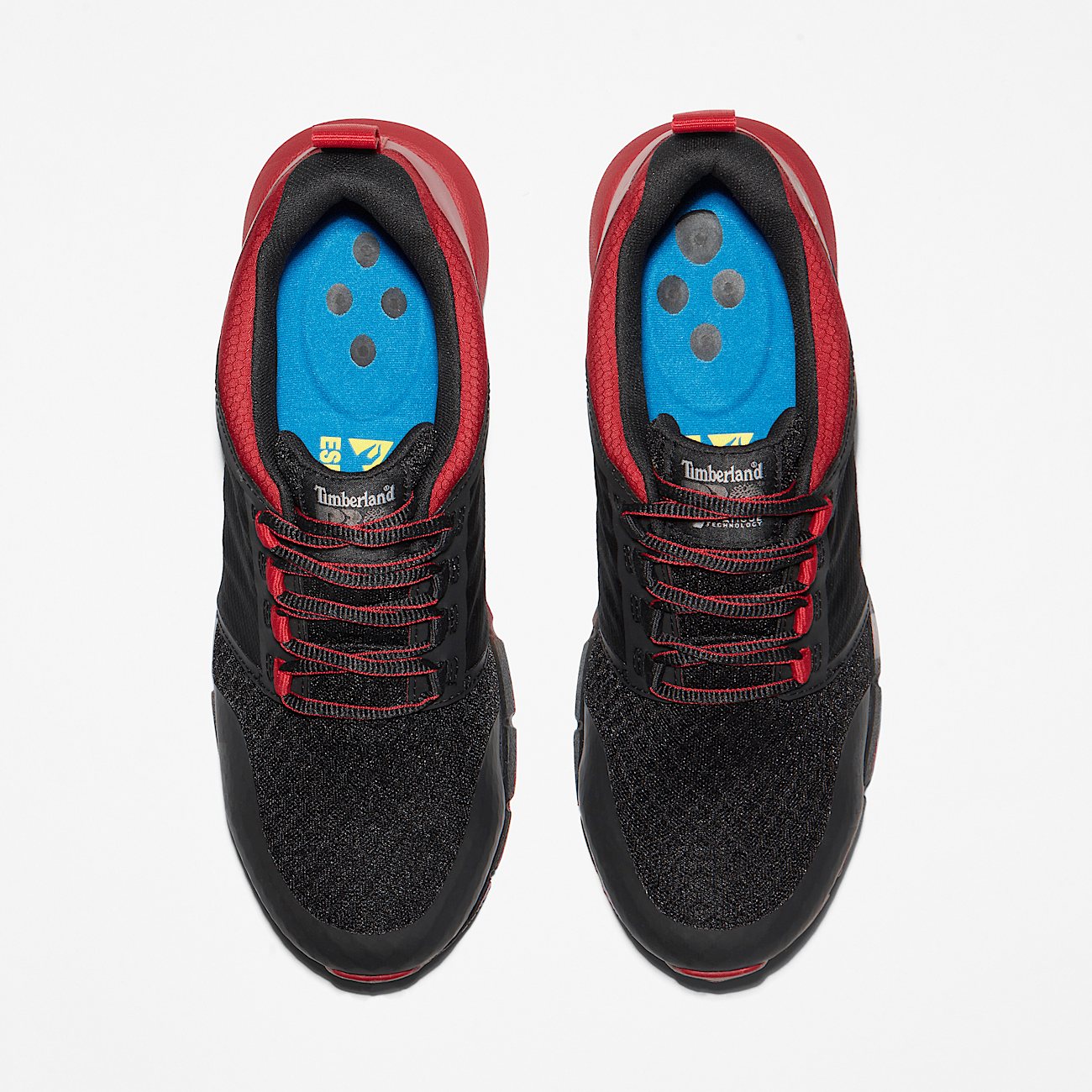 Baskets de travail Radius pour homme en noir et rouge