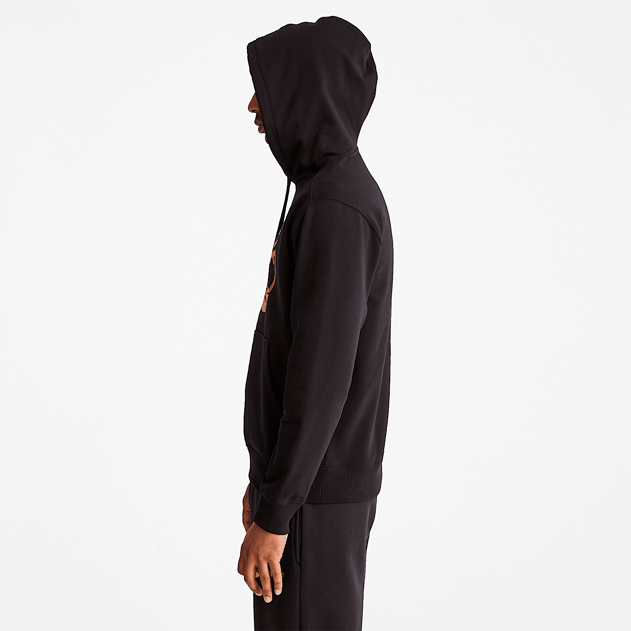 Men in black hoodie shop