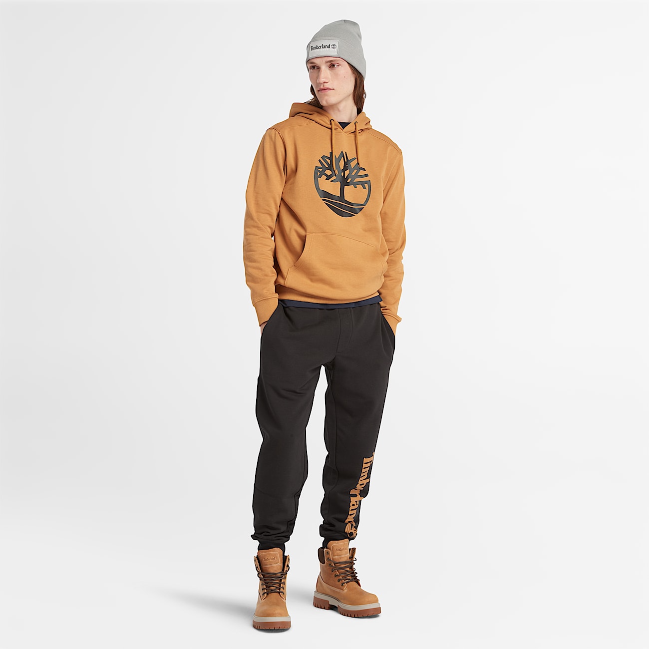 Brown timberland hoodie store